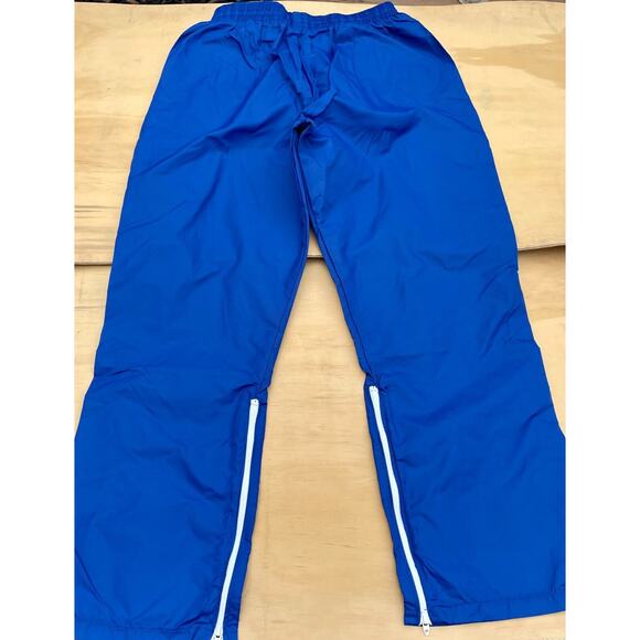 CHAMPION Pants Ankle Zip Windbreaker Track Joggers Sweatpants Men Blue SIZE M - Picture 5 of 6